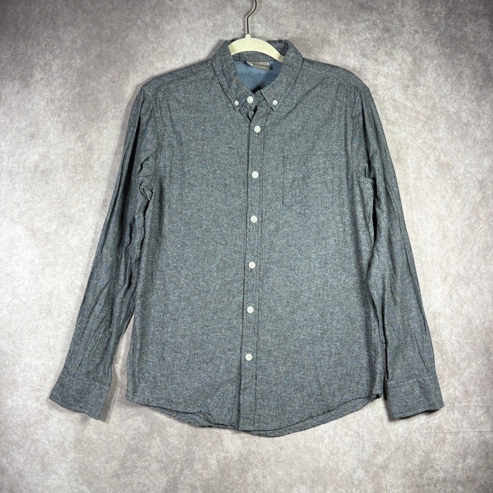 Silverlake Shirt Mens Small Gray Button Down Long Sleeve Casual Cotton Pocket